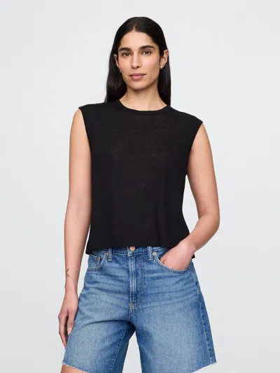 Gap Linen-blend Crewneck Shell Tank Top