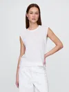 Gap Linen-blend Crewneck Shell Tank Top
