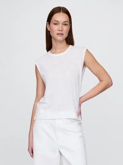 Gap Linen-blend Crewneck Shell Tank Top