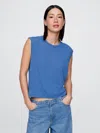 Gap Linen-blend Crewneck Shell Tank Top