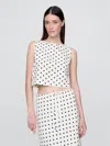 Gap Linen-blend Crop Shell Tank Top