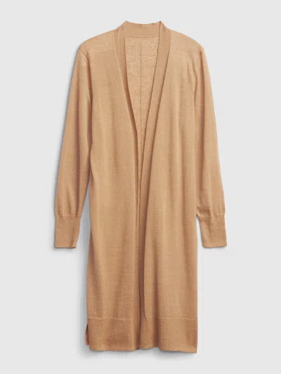 Gap Linen Blend Duster Cardigan In Brown