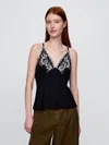 Gap Linen-blend Embroidered Halter Top
