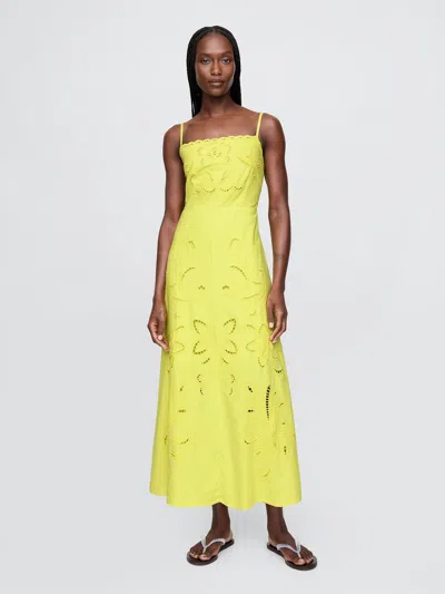 Gap Linen-blend Embroidered Maxi Dress