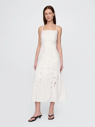 Gap Linen-blend Embroidered Maxi Dress