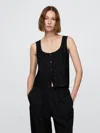 Gap Linen-blend Embroidered Vest