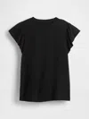 Gap Linen-blend Flutter-sleeve T-shirt