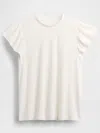 Gap Linen-blend Flutter-sleeve T-shirt