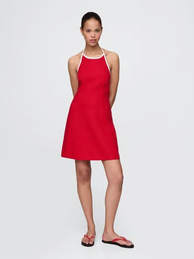 Gap Linen-blend Halter Mini Dress