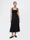 Gap Linen-blend Maxi Dress In Black