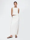 Gap Linen-blend Midi Skirt In Off White