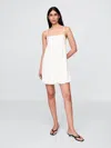 Gap Linen-blend Mini Bubble Dress In Off White