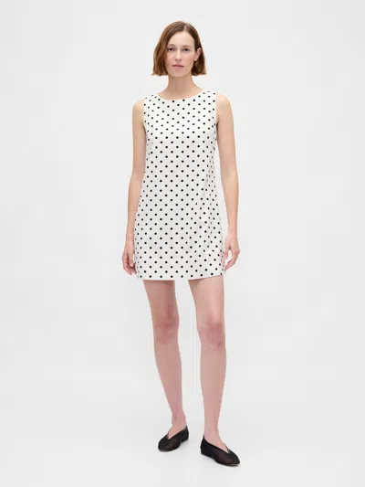 Gap Linen-blend Mini Shift Dress In Multi