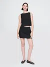 Gap Linen-blend Mini Skort In Black