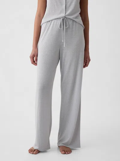 Gap Linen-blend Pj Pants In Grey Matter