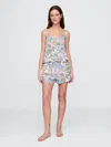 Gap Linen-blend Pj Shorts In Multi Color Floral