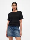 Gap Linen-blend Pointelle Sweater Crop Top