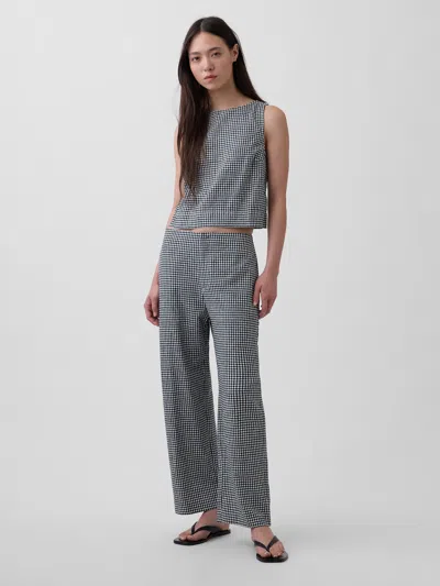 Gap Linen-blend Relaxed Straight Ankle Pants