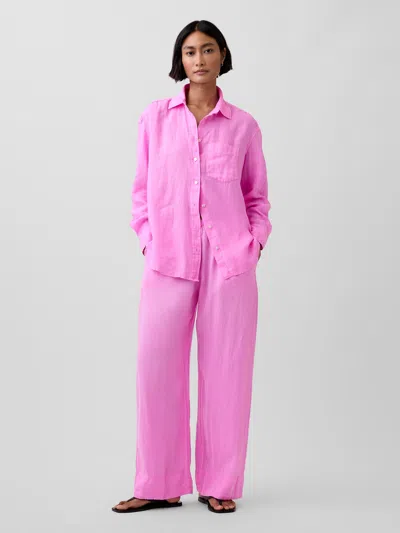 Gap Linen-blend Relaxed Wide-leg Pants