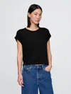 Gap Linen-blend Roll-cuff T-shirt