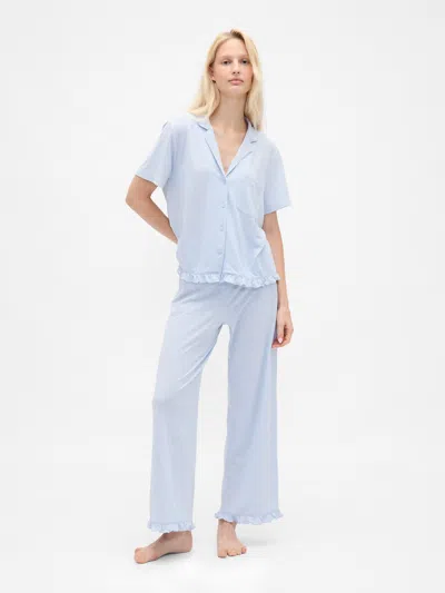 Gap Linen-blend Ruffle Pj Pants