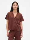 Gap Linen-blend Ruffle Pj Shirt