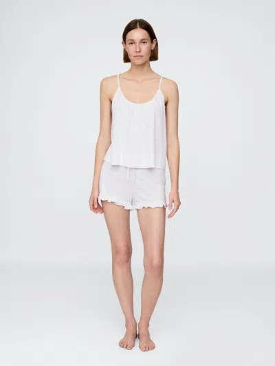 Gap Linen-blend Ruffle Pj Shorts In White