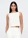 Gap Linen-blend Shell Tank Top In Off White