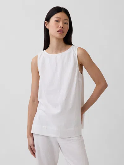 Gap Linen-blend Shell Tank Top In White