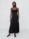 Gap Linen-blend Shirred Bodice Maxi Dress