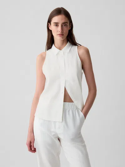 Gap Linen-blend Shirt In Off White
