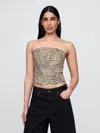Gap Linen-blend Strapless Corset Crop Top