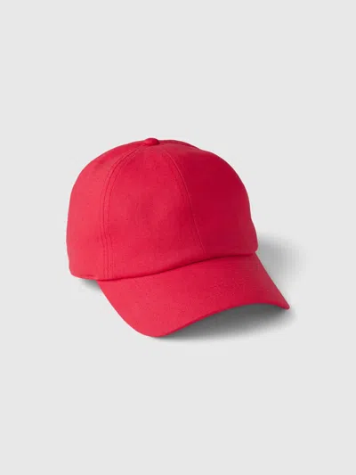 Gap Linen-cotton Baseball Hat In Slipper Red