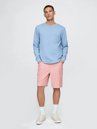 Gap Linen-cotton Easy Shorts In Antique Pink