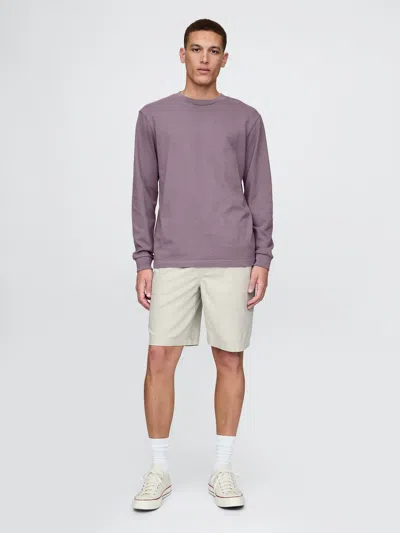 Gap Linen-cotton Easy Shorts In Thunder Grey