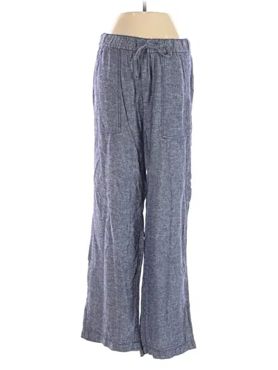 Pre-owned Gap Linen Pants In Blue