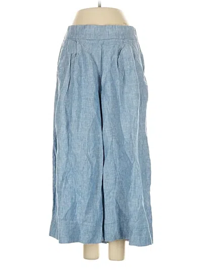 Pre-owned Gap Linen Pants In Blue