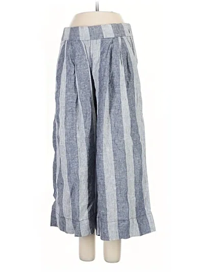 Pre-owned Gap Linen Pants In Blue