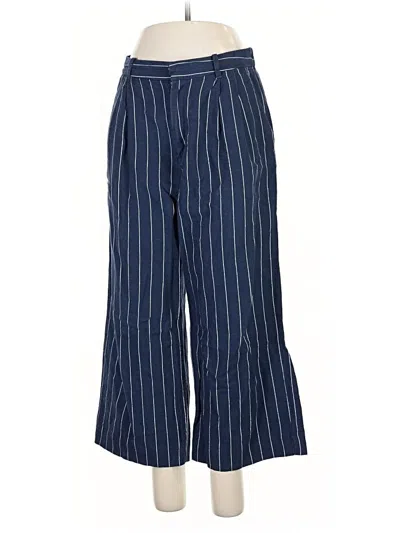 Pre-owned Gap Linen Pants In Blue