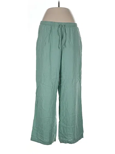 Pre-owned Gap Linen Pants In Green