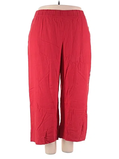 Pre-owned Gap Linen Pants In Red