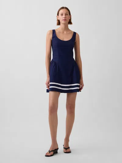Gap Linen-blend Drop-waist Mini Dress