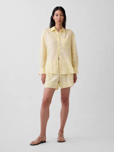 Gap Linen-blend Easy Shorts In Yellow