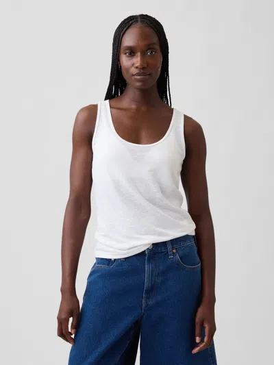 Gap Linen-blend Tank Top In White