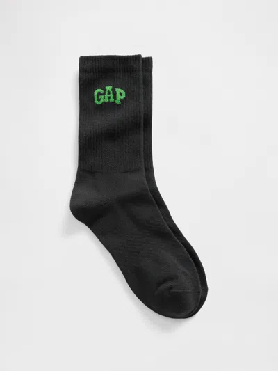 Gap Logo Athletic Crew Socks In Black