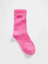 Gap Logo Athletic Crew Socks In Purple