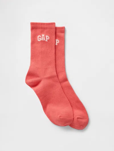 Gap Logo Athletic Crew Socks In Watermelon Ice