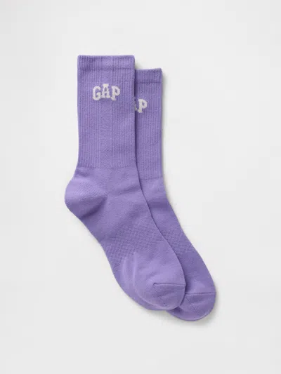 Gap Logo Athletic Crew Socks In Wisteria Blossom