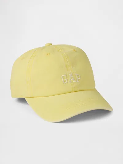 Gap Logo Baseball Hat In Pale Banana