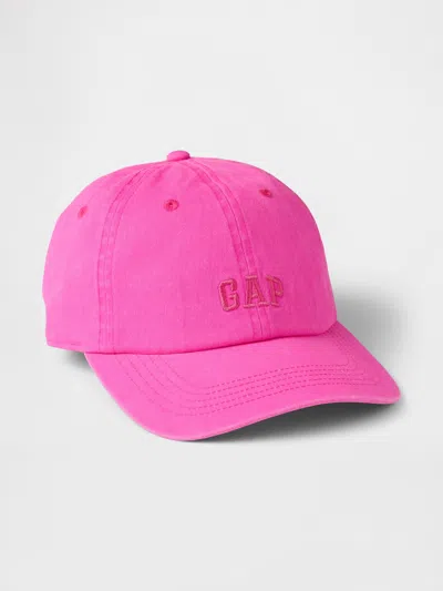 Gap Logo Baseball Hat In Standout Pink